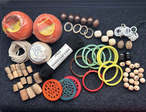 Vintage macrame supplies lot - vintage,