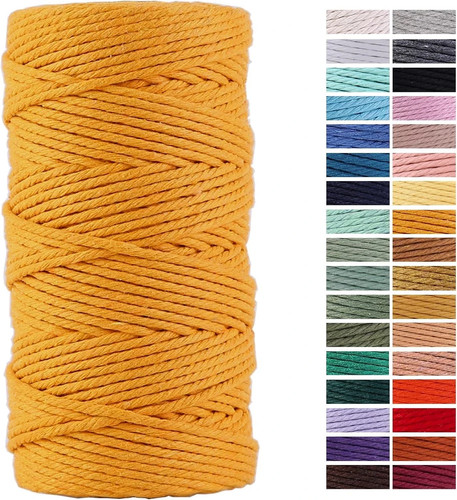 Gold yellow macrame cord - gold,