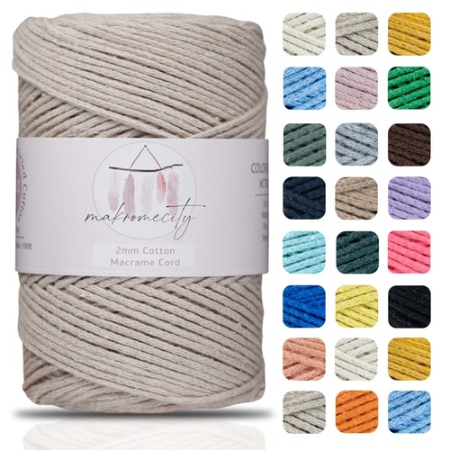 Latte cotton macrame - cord, 2mm