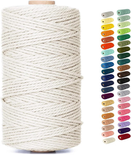 Natural macrame cord - cord, colored