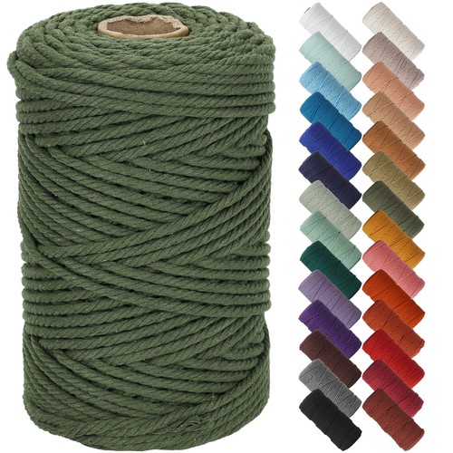 Olive green macrame cord - olive, 5mm